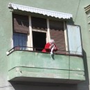 Es winkt sich gut vom Balkon. (Foto: Stefanie Maeck) Es winkt sich gut vom Balkon. (Foto: Stefanie Maeck)